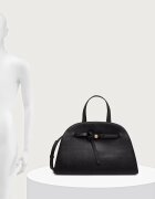 Tory Burch шопинг чанта дамска от кожа Romy черна 179990