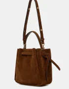 Tory Burch Велурена чанта Romy Suede в кафяво 174221-200
