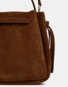 Tory Burch Велурена чанта Romy Suede в кафяво 174221-200