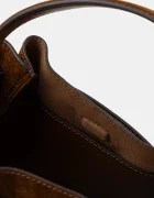 Tory Burch Велурена чанта Romy Suede в кафяво 174221-200