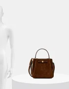 Tory Burch Велурена чанта Romy Suede в кафяво 174221-200