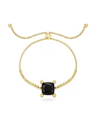 TOUS Позлатена сребърна гривна Color Black