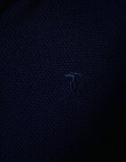 Trussardi пуловер със закопчаване мъжки от вълна тъмносин M0238000025N