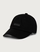 Trussardi шапка с козирка дамска от памучна материя черна E014C000027N