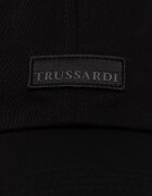 Trussardi шапка с козирка дамска от памучна материя черна E014C000027N