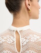 Twinset блуза с волани дамска от вискоза бежова 261TP2782