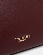 Twinset чанта дамска от имитация на кожа бордо 262TB7034