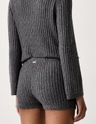 Twinset къс панталон дамски с добавена вълна сив с висока талия 262TT3151