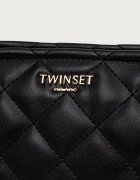 Twinset комплект козметични чантички от имитация на кожа черни 262TH7042