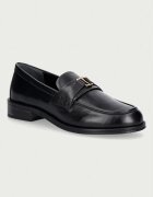 Twinset лоуфъри дамски от кожа черни 262TCP020