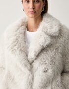 Twinset палто от еко пух дамско бежово 262AP2130