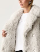 Twinset палто от еко пух дамско бежово 262AP2130