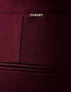 Twinset панталон дамски с вискоза бордо с висока талия 262TT2421