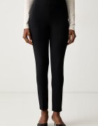 Twinset панталон slim fit дамски черен с висока талия 262TT2330