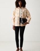 Twinset панталон slim fit дамски черен с висока талия 262TT2330