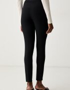 Twinset панталон slim fit дамски черен с висока талия 262TT2330