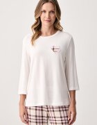 Twinset пижама от две части дамска с модал бяла 262LI2PAA