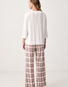 Twinset пижама от две части дамска с модал бяла 262LI2PAA