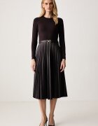 Twinset плисирана рокля кафява 262TT3430
