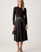 Twinset плисирана рокля кафява 262TT3430