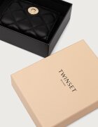 Twinset портфейл дамски от имитация на кожа черен 262TH7012