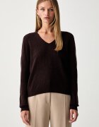Twinset пуловер дамски от вълна кафяв 262AP3021