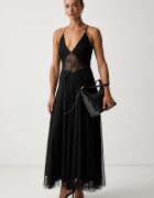 Twinset разкроена рокля черна 262TP2213