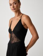 Twinset разкроена рокля черна 262TP2213