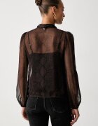 Twinset риза дамска кафява с животински принт 262AP2210