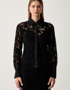 Twinset риза дамска от дантела черна 262AP2254