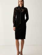 Twinset риза дамска от дантела черна 262AP2254
