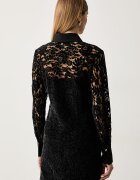 Twinset риза дамска от дантела черна 262AP2254