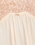 Twinset Риза дамска в бежово със стандартна кройка с класическа яка 261TP2591