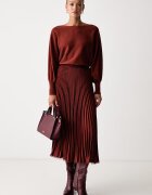 Twinset рокля бордо с изчистена шарка 262TP3250