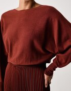 Twinset рокля бордо с изчистена шарка 262TP3250