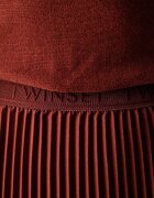 Twinset рокля бордо с изчистена шарка 262TP3250