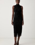 Twinset рокля черна с изчистена шарка 262AP2256