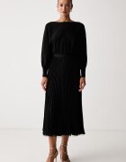 Twinset рокля черна с изчистена шарка 262TP3250