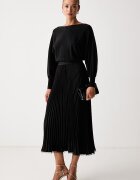 Twinset рокля черна с изчистена шарка 262TP3250