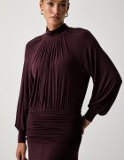 Twinset рокля драпирана с вискоза бордо 262TF2061