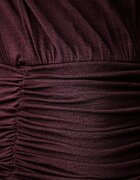 Twinset рокля драпирана с вискоза бордо 262TF2061