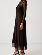 Twinset рокля кафява с изчистена шарка 262TF2030