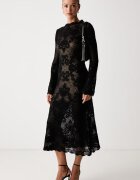 Twinset рокля с добавена вълна черна 262TP3344