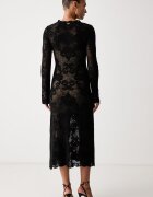 Twinset рокля с добавена вълна черна 262TP3344
