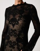 Twinset рокля с добавена вълна черна 262TP3344