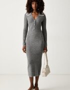 Twinset рокля с добавена вълна сива 262AP3281