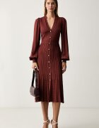 Twinset рокля тип пуловер кафява 262TP3082