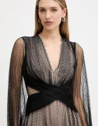 Twinset Рокля в черно дълга разкроена 252TT2021