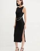 Twinset Рокля в черно къса със стандартна кройка 252TP2300
