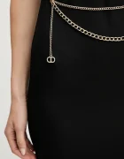 Twinset Рокля в черно къса със стандартна кройка 252TP2300